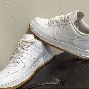White Nike Sneakers with Gum Sole
